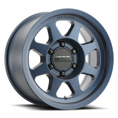 Aluminum Wheels 16x6.5 Bead Grip MR701 Bolt Pattern 6 On 180 Offset 90 Lip Size 0 Bahia Blue BL Method
