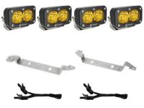 S2 Sport Fog Pocket Kit - 22-Present Toyota Tundra (Wide Cornering; Baja Amber) Baja Designs