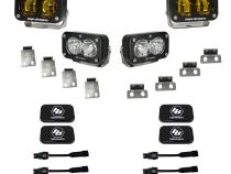 S2 SAE Baja Amber/S2 Pro Fog Pocket Kit Fits 21-On Ford Raptor Baja Designs